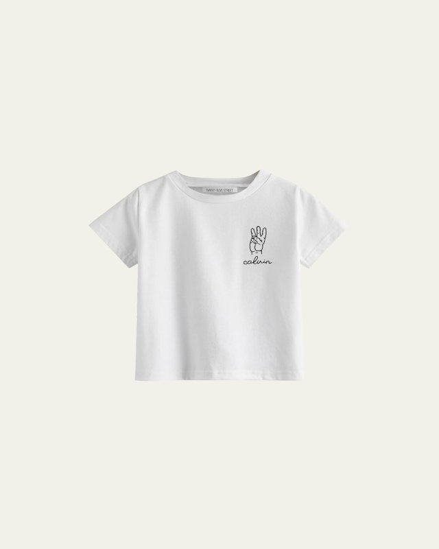 Kid's This Many Birthday 3 Hand Personalized T-Shirt, Sizes 18M-6